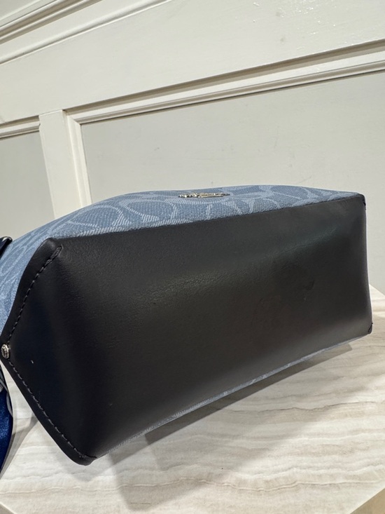 Coach Abby Duffle Blue Signature Monogram Hobo Bag - Picture 9 of 17